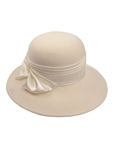 Tonak Luxusní plstěný klobouk bílá (Q7009) 58 52666/14AD