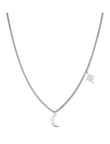 Šperky Rosefield náhrdelník Lois Moon and Star necklace Silver