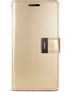Zlaté flipové pouzdro Mercury Rich Diary Wallet pro iPhone 11 PRO