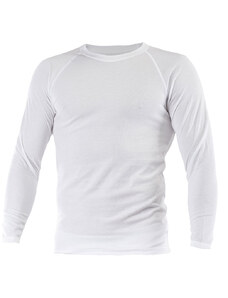 Lamido Pánské tričko dlouhý rukáv Coolbest bílá