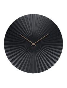 Time for home Černé kulaté nástěnné hodiny Trivet 50 cm