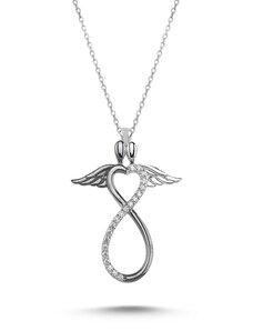 OLIVIE Stříbrný náhrdelník ANDĚLSKÁ LÁSKA 5540
