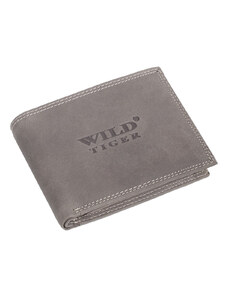 Kožená pánská peněženka Wild Tiger AM-28-033 šedá