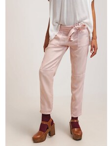 PEPE JEANS dámké lehké plátěné kalhoty ELYS růžová