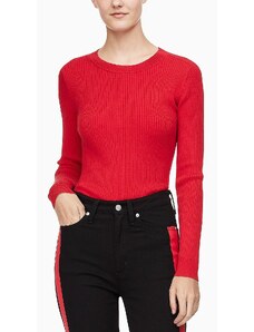 Calvin Klein dámský svetr s dlouhým rukávem červený