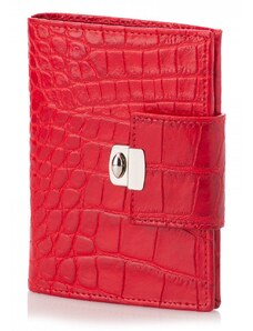 Dámská peněženka ADK Miramonte Croco červená v krokodýlím designu