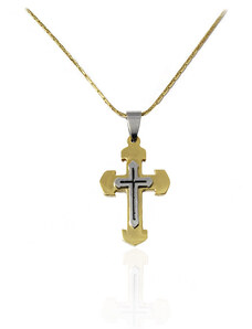BM Jewellery Náhrdelník křížek z chirurgické oceli S963090