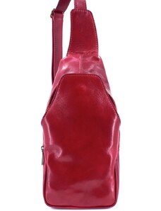 Arteddy Moderní kožená taška přes rameno - tmavě červená