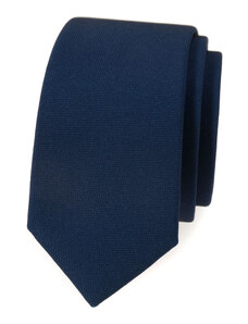 Avantgard Tmavě modrá luxusní slim kravata