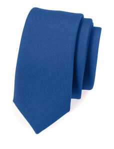 Avantgard Královsky modrá luxusní slim matná kravata