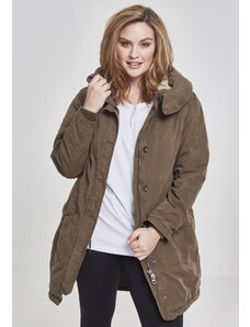 Bunda Urban Classics Ladies Garment Washed Long Parka - olive