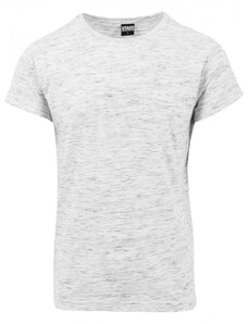 URBAN CLASSICS Tričko Space Dye Turnup Tee - wht/gry