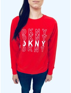 DKNY DKNY Sport Logo Royal Red pohodlná stylová mikina s nápisy - XS / Červená / DKNY