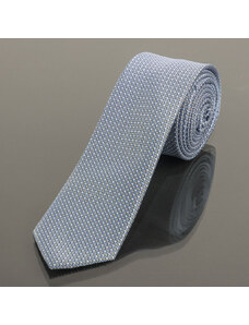 Kravata pánská AMJ úzká kostičkovaná KI0685, světle modrá