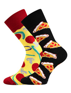 DOBLE barevné ponožky Lonka - PIZZA
