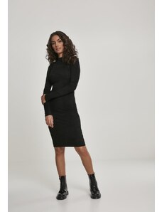 Šaty Urban Classics Ladies Peached Rib Dress LS - black