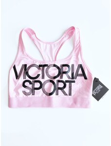 Victoria's Secret Victoria's Secret The Player Pink stylová růžová sportovní podprsenka s nápisem Victoria Sport - S / Růžová / Victoria's Secret