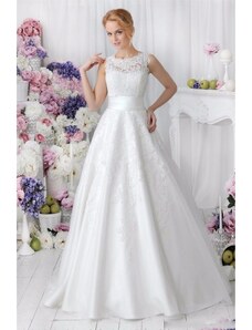 princeznovské svatební šaty s krajkovými aplikacemi Lucia - odepínací sukně