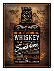 Nostalgic Art Plechová cedule Whiskey Sunshine 40 x 30 cm