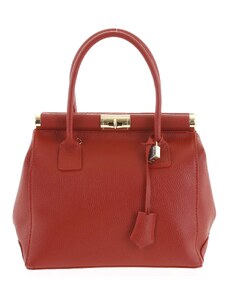 Delami Vera Pelle Luxusní dámská kožená kabelka Zina, červená