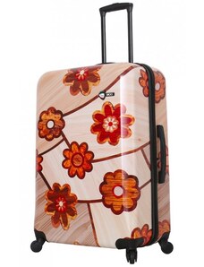 Mia Toro M1355 Ricci Wood Mozaic Flowers cestovní kufr TSA 74 cm 98-123 l