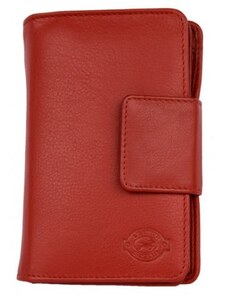 Červená dámská kožená peněženka z jemné pravé kůže FLW
