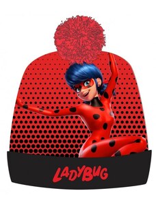 E plus M Dívčí / dětská zimní čepice s bambulí Kouzelná beruška LADYBUG Miraculous