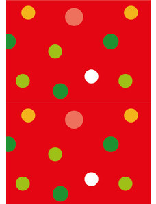 A.Weinberger s.r.o. Látka v metráži - barevné puntíky na červeném podkladu