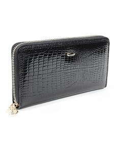 Černá kožená luxusní dámská peněženka Noelle