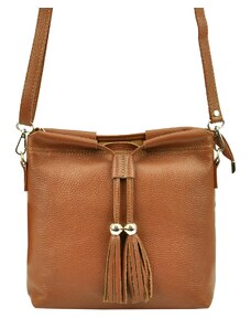 Dámská kožená crossbody kabelka Patrizia Piu 419-036 camel