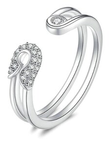 Royal Fashion nastavitelný prsten Třpytivé spínátko BSR046