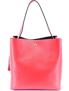 Moderní dámská kožená kabelka Arteddy - červená