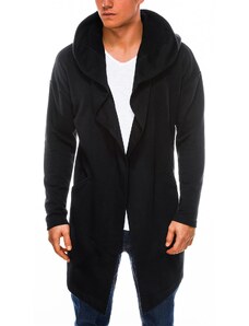 Ombre Clothing Pánská prodloužená mikina s kapucí Accio UrbanX černá B961