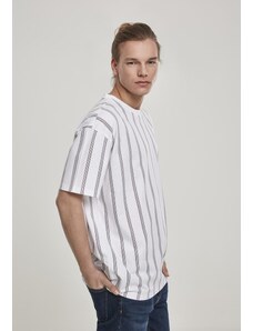UC Men Těžké oversized tričko AOP Stripe bílá/námořnická