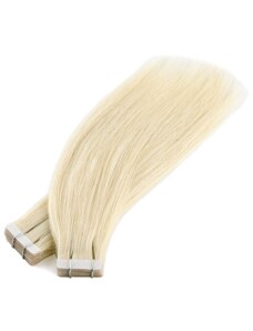 Vlasové PU pásky tape in na prodlužování vlasů 60cm 60 - platina