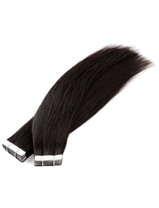 Vlasové PU pásky tape in na prodlužování vlasů 60cm 1B - přírodně černá