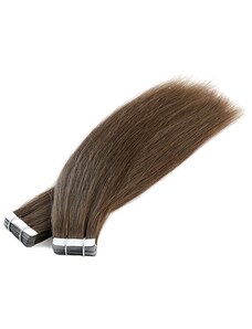 Vlasové PU pásky tape in na prodlužování vlasů 30cm 06 - teplá světle hnědá