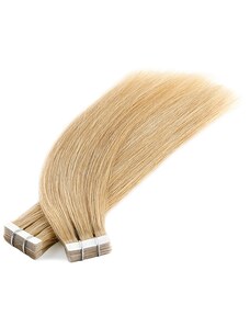 Vlasové PU pásky tape in na prodlužování vlasů 60cm 24 - platinová extra