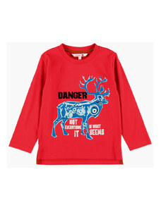 Boboli Chlapecké tričko Mechanický jelen červené