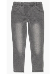Boboli Dívčí strečové kalhoty Washout šedé