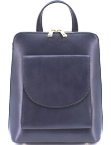 Dámský / dívčí kožený batoh a kabelka v jednom / Arteddy - tmavě modrá