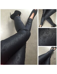 Dámské vzorované kalhoty, Velikost 36, Barva Černá LF 829