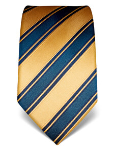 Zlatá kravata Vincenzo Boretti 22008- modrý pruh