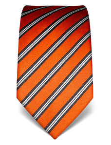 Pruhovaná kravata Vincenzo Boretti 21998 - oranžová
