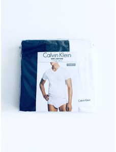 Calvin Klein Calvin Klein V-Neck pohodlná bavlněná trika Classic Fit s mini nápisem 3 ks - M / Vícebarevná / Calvin Klein