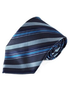 Šlajfka Modrá pruhovaná kravata z mikrovlákna 5012