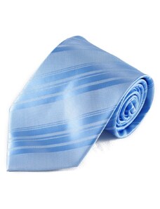 Šlajfka Světle modrá pruhovaná mikrovláknová kravata