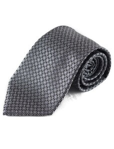 Šlajfka Mikrovláknová kravata (šedá) se vzorkem (stříbrná)