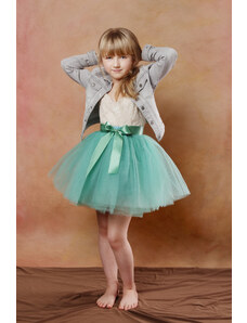 ADELO Tutu sukně tylová dětská - světle zelená - délka 35 cm a 50 cm