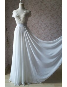 ZURI Dlouhá svatební šifonová sukně Love